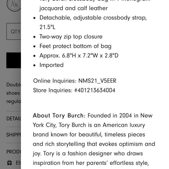 NWOT Tory Burch Jacquard Monogram Moon Bag - Picture 17 of 17